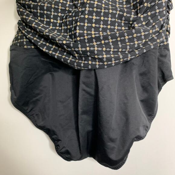 Miraclesuit Printed One Piece Swimsuit Black Womens Size 14 - Picture 6 of 10